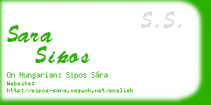 sara sipos business card